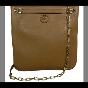 Tory Burch Whipstitch Bark Logo leather Swingpack